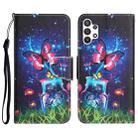 For Samsung Galaxy A32 5G Colored Drawing Leather Phone Case(Bottle Butterfly) - 1