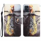 For Samsung Galaxy A51 Colored Drawing Leather Phone Case(Tiger) - 1