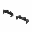 For OPPO Watch3 42mm 1 Pair 20mm Metal Watch Band Connector(Black) - 1