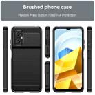 For Xiaomi Poco M4 5G Global Brushed Texture Carbon Fiber TPU Case(Black) - 2