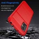 For Xiaomi Poco M5 4G Brushed Texture Carbon Fiber TPU Case(Red) - 3