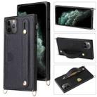 For iPhone 13 Crossbody Lanyard Shockproof Protective Phone Case(Black) - 1