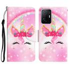 For Xiaomi 11T Colored Drawing Leather Phone Case(Unicorn) - 1