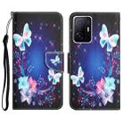 For Xiaomi 11T Colored Drawing Leather Phone Case(Butterfly) - 1