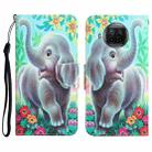 For Xiaomi Mi 10T Lite 5G Colored Drawing Leather Phone Case(Elephant) - 1