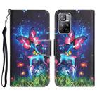 For Xiaomi Redmi Note 11 5G Colored Drawing Leather Phone Case(Bottle Butterfly) - 1