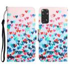 For Xiaomi Redmi Note 11 Global Colored Drawing Leather Phone Case(Heart) - 1