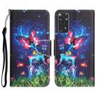 For Xiaomi Redmi Note 11 Global Colored Drawing Leather Phone Case(Bottle Butterfly) - 1