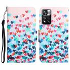 For Xiaomi Redmi Note 11 Pro 5G Colored Drawing Leather Phone Case(Heart) - 1