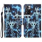 For Xiaomi Redmi Note 11 Pro 5G Colored Drawing Leather Phone Case(Giraffes) - 1