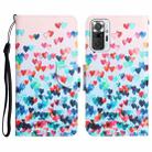 For Xiaomi Redmi Note 10 Pro 4G Colored Drawing Leather Phone Case(Heart) - 1