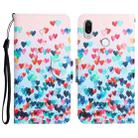For Xiaomi Redmi Note 7 / 7 Pro Colored Drawing Leather Phone Case(Heart) - 1
