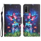 For Xiaomi Redmi 9T Colored Drawing Leather Phone Case(Bottle Butterfly) - 1