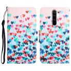 For Xiaomi Redmi 9 Colored Drawing Leather Phone Case(Heart) - 1