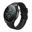 GW69 Plus Smart Watch, Support BT Call / Heart Rate / Blood Pressure / Blood Oxygen(Black + Silicone Strap Black) - 1