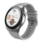 GW69 Plus Smart Watch, Support BT Call / Heart Rate / Blood Pressure / Blood Oxygen(Sliver + Silicone Strap Grey) - 1