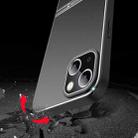 For iPhone 13 Pro Jianfeng Series All-inclusive Lens Frosted TPU Phone Case (Black+Silver) - 6