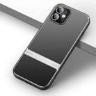 For iPhone 11 Jianfeng Series All-inclusive Lens Frosted TPU Phone Case (Black+Silver) - 1