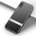 For iPhone XR Jianfeng Series All-inclusive Lens Frosted TPU Phone Case(Black+Silver) - 1