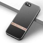 For iPhone SE 2022 / SE 2020 / 8 / 7 Jianfeng Series All-inclusive Lens Frosted TPU Phone Case(Black+Gold) - 1