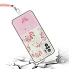 For Xiaomi Redmi Note 10 4G / Redmi Note 10S Bronzing Butterfly Flower TPU Phone Case with Lanyard(Peony) - 2