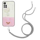 For Xiaomi Redmi Note 11 Global Bronzing Butterfly Flower TPU Phone Case with Lanyard(Dandelions) - 1