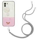For Xiaomi Mi 11 Lite Bronzing Butterfly Flower TPU Phone Case with Lanyard(Dandelions) - 1
