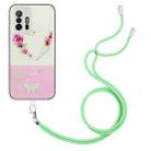 For Xiaomi Mi 11T / 11T Pro Bronzing Butterfly Flower TPU Phone Case with Lanyard(Rose Heart) - 1