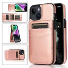 For iPhone 14 Solid Color PC + TPU Protective Phone Case (Rose Gold) - 1