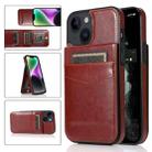 For iPhone 14 Plus Solid Color PC + TPU Protective Phone Case (Brown) - 1