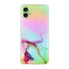 For Nothing Phone 1 Laser Marble Pattern TPU Precise Hole Phone Case(Green) - 1