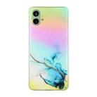 For Nothing Phone 1 Laser Marble Pattern TPU Precise Hole Phone Case(Blue) - 1