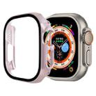 Tempered Glass Film PC Watch Case For Apple Watch Ultra 49mm / Apple Watch Ultra 2 49mm(Rose Gold) - 1