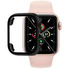 Tempered Glass Film PC Watch Case For Apple Watch Series SE 3&SE 2&6&SE&5&4 44mm(Black) - 1
