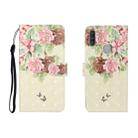 For OPPO A11 3D Colored Drawing Horizontal Flip Leather Case with Holder & Card Slot & Wallet(Big Flower Butterfly) - 1