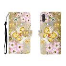 For OPPO A11 3D Colored Drawing Horizontal Flip Leather Case with Holder & Card Slot & Wallet(Golden Butterfly) - 1