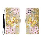 For Huawei P40 Lite 3D Colored Drawing Horizontal Flip Leather Case with Holder & Card Slot & Wallet(Golden Butterfly) - 1