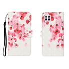 For Huawei P40 Lite 3D Colored Drawing Horizontal Flip Leather Case with Holder & Card Slot & Wallet(Red Flower) - 1