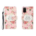 For Galaxy S20 Plus 3D Colored Drawing Horizontal Flip Leather Case with Holder & Card Slot & Wallet(Rose Flower) - 1