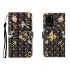 For Galaxy S20 Ultra 3D Colored Drawing Horizontal Flip Leather Case with Holder & Card Slot & Wallet(Black Butterfly) - 1