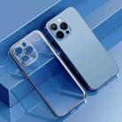 For iPhone 14 ROCK Frosted Plated Phone Case (Blue) - 1