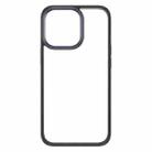 For iPhone 14 ROCK Guard Transparent Phone Case (Black) - 1