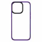 For iPhone 14 Plus ROCK Guard Transparent Phone Case (Purple) - 1