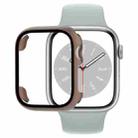 Tempered Glass Film PC Watch Case For Apple Watch Series 9 / 8 / 7 45mm(Brown) - 1