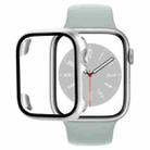 Tempered Glass Film PC Watch Case For Apple Watch Series 9 / 8 / 7 41mm(Silver) - 1