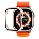 Tempered Glass Film PC Watch Case For Apple Watch Ultra 49mm(Pink) - 1