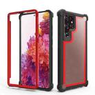 For Samsung Galaxy S22 Ultra 5G Shockproof Space Phone Case(Black Red) - 1