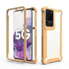For Samsung Galaxy S21 Ultra 5G Shockproof Space Phone Case(Gold) - 1