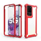 For Samsung Galaxy S21 Ultra 5G Shockproof Space Phone Case(Red) - 1