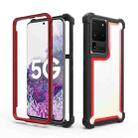 For Samsung Galaxy S21 Ultra 5G Shockproof Space Phone Case(Black Red) - 1